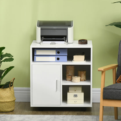 Multi-Storage Printer Stand, Mobile File Cabinet with Shelves