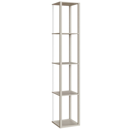 RGB LED Floor Lamp with Shelves, Modern Dimmable Standing Lamp with Remote Control