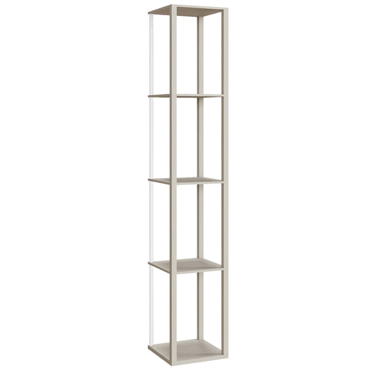 RGB LED Floor Lamp with Shelves, Modern Dimmable Standing Lamp with Remote Control