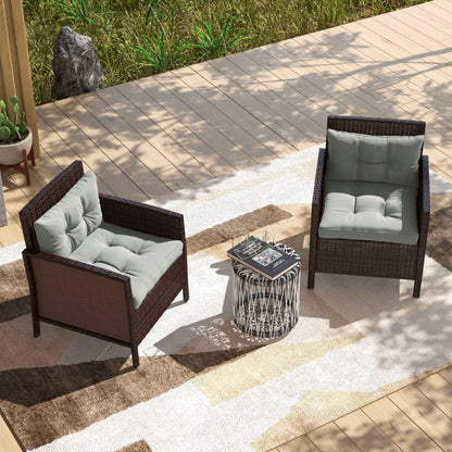 4-Piece Seat Cushions Back Pillows Replacement, Patio Chair Cushions Set for Indoor Outdoor, Light Grey