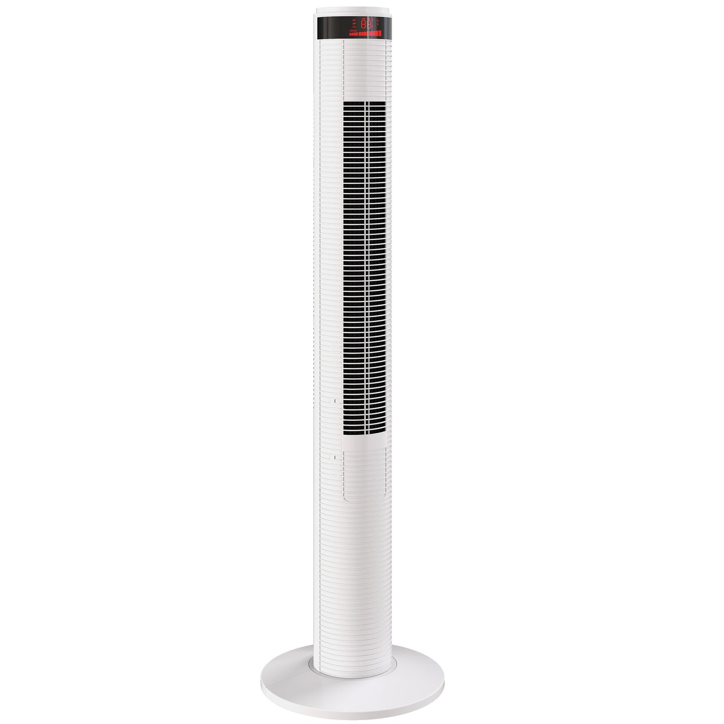 Oscillating Tower Fan Remote Control 3 Speed Modes Cooling Machine White