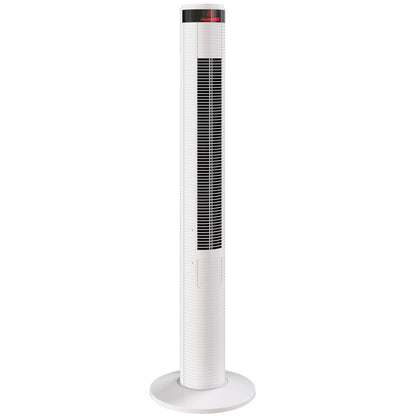 Oscillating Tower Fan Remote Control 3 Speed Modes Cooling Machine White