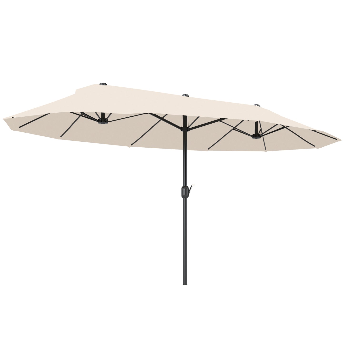 4.6m Double Garden Parasol - Beige
