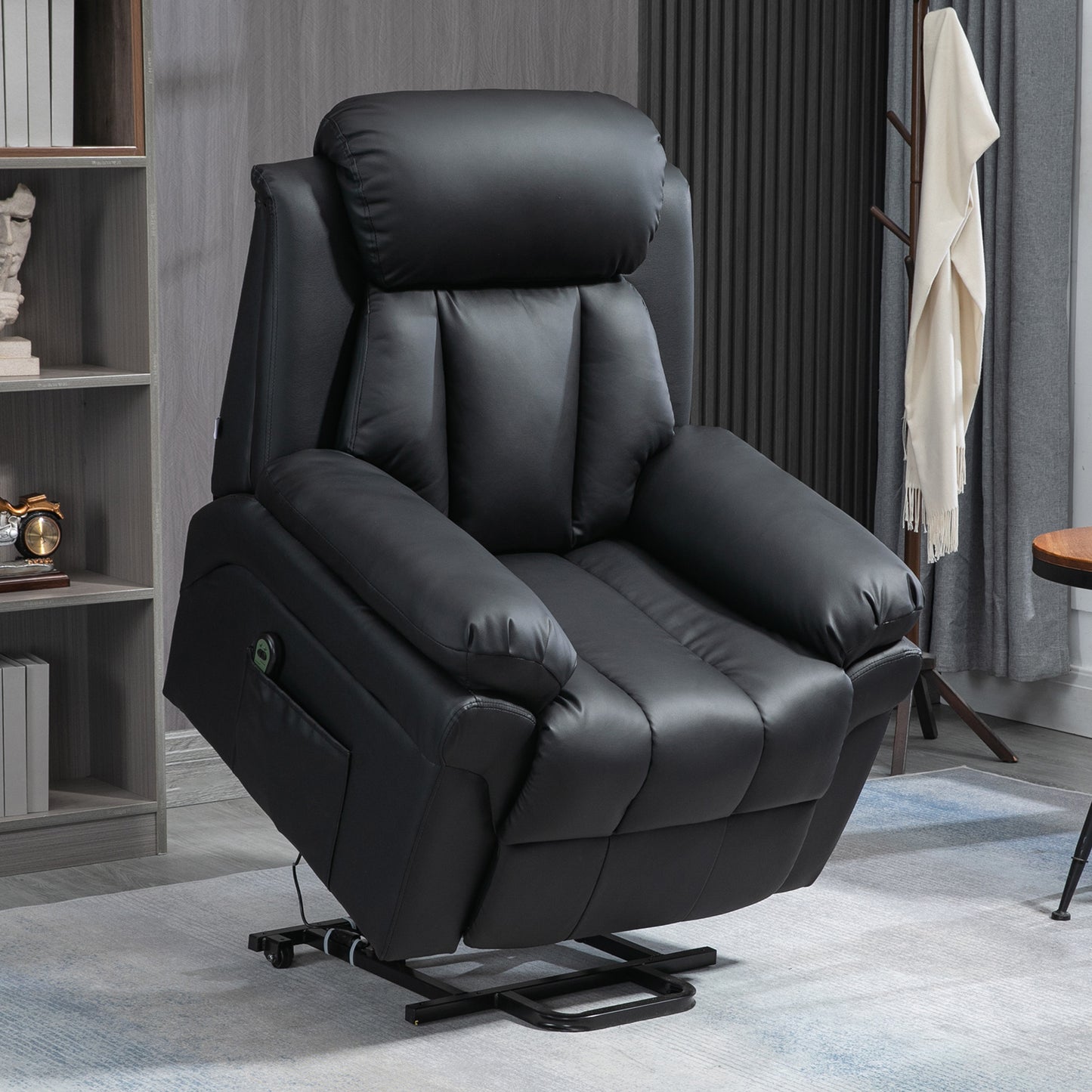 Power Lift Chair Recliner for Elderly, Electric Recliner Chair, Overstuffed Faux Leather Riser and Reclining Armchair