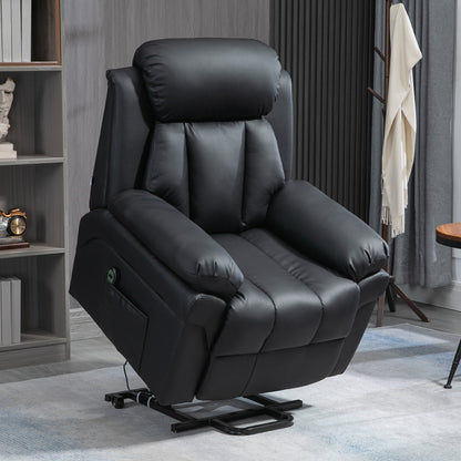 Power Lift Chair Recliner for Elderly, Electric Recliner Chair, Overstuffed Faux Leather Riser and Reclining Armchair