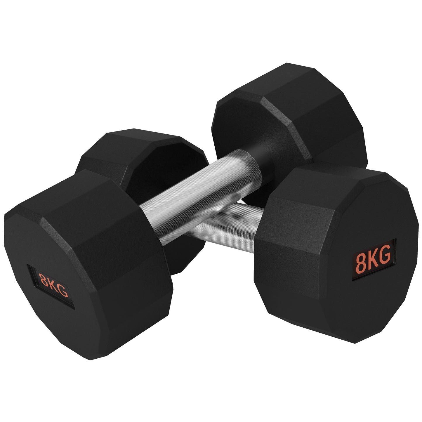 Dumbbells Weights Set with 12-Sided Shape and Non-Slip Grip for Men Women Home Gym Workout, 2 x 8kg