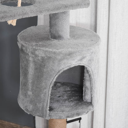 Cat Tree Tower for Indoor Cats 120cm Climbing Kitten Activity Center