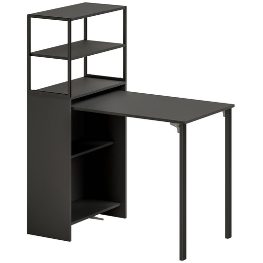 Folding Shelf and Work Table - Black