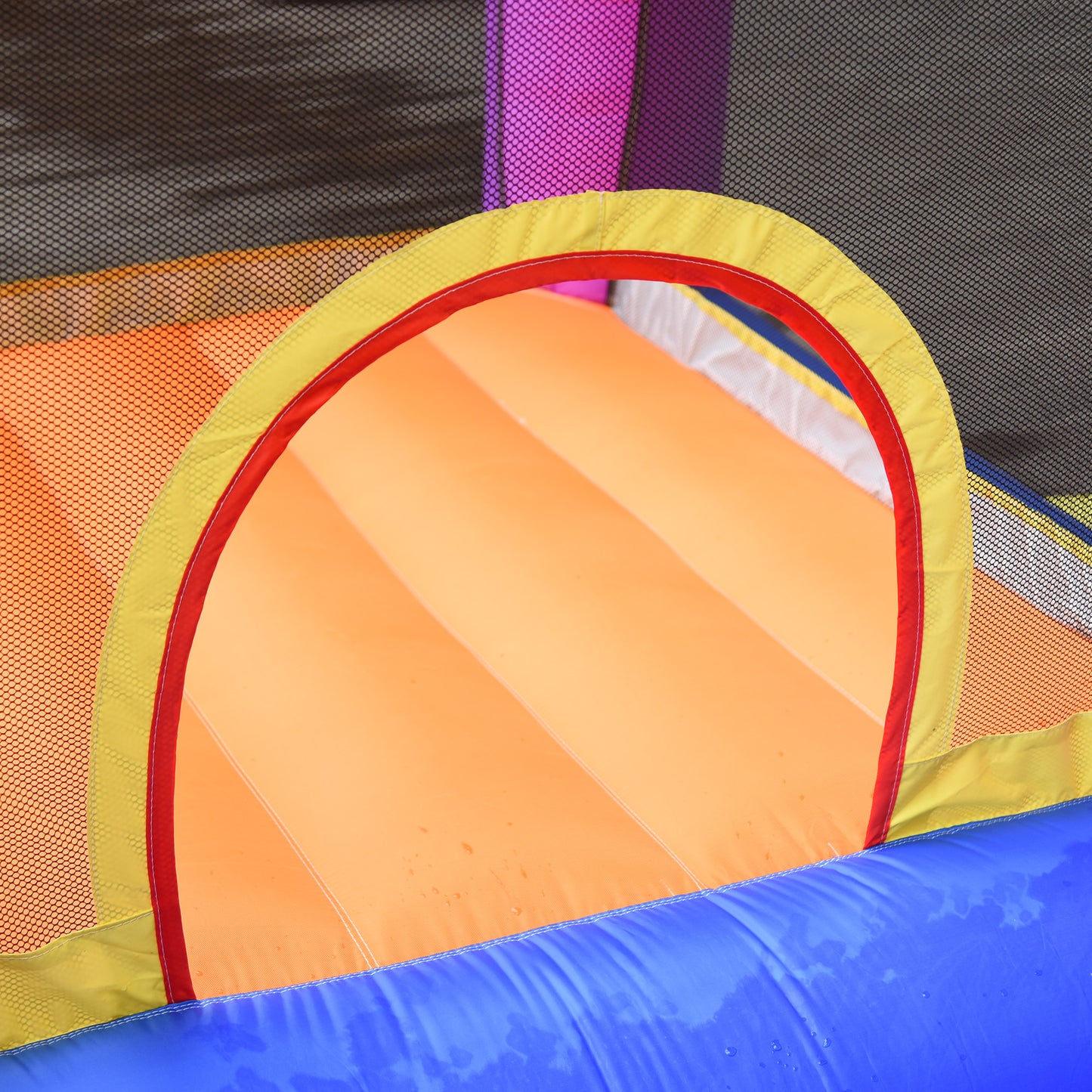 Kids Bouncy Castle House Inflatable Trampoline Slide Water Pool 3 in 1 with Blower Indoor Outdoor for Kids Age 3-8 Multi-Colo