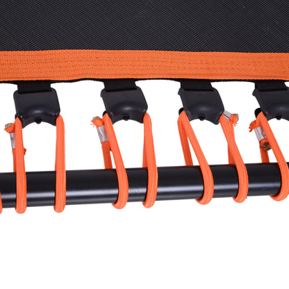 Mini Trampoline W/Adjustable Handle Bar - Black/Orange
