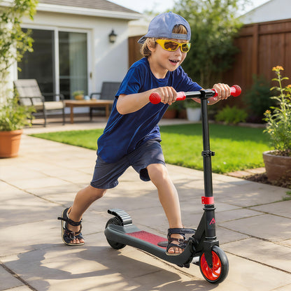 Folding Electric Scooter with Brake, for Ages 6+ Years, 8km/h Maximum Speed, Red