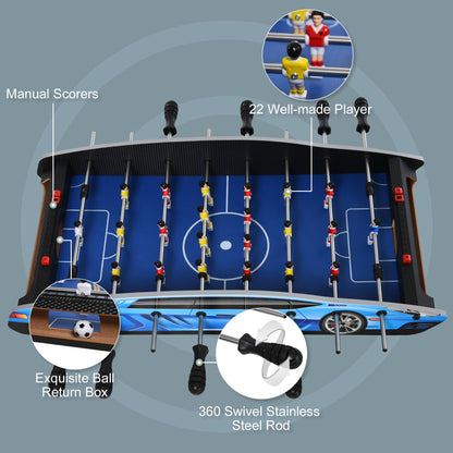 29 Inch Mini Tabletop Football Foosball Gaming Table Play Fun Game 74.5L x 36.1W x 12H CM