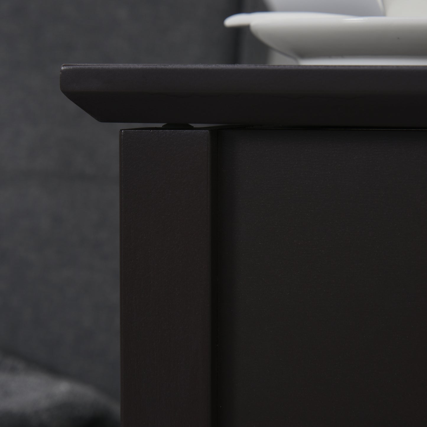 End Table, Narrow Side Table with Flip Top , Shelf, Dark Coffee