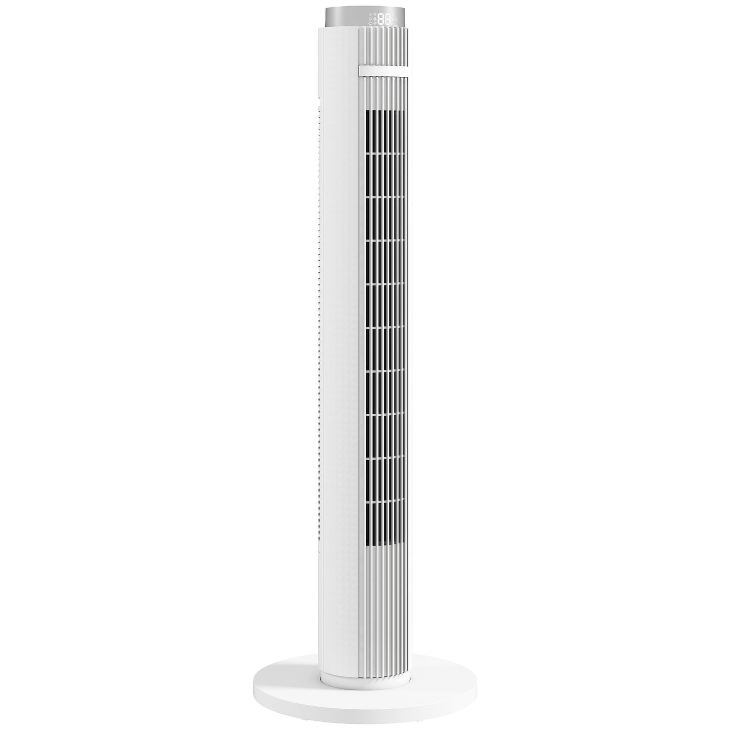 96 cm Tower Fan with WiFi App Control, Standing Floor Fan with 3 Speed 4 Modes, 12 Hour Timer and Night Light White