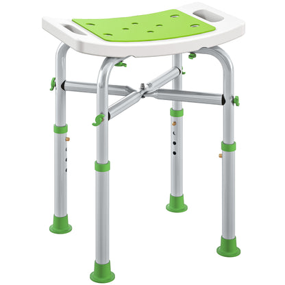 44-51.5cm Aluminium Frame Shower/Bath Stool - Green