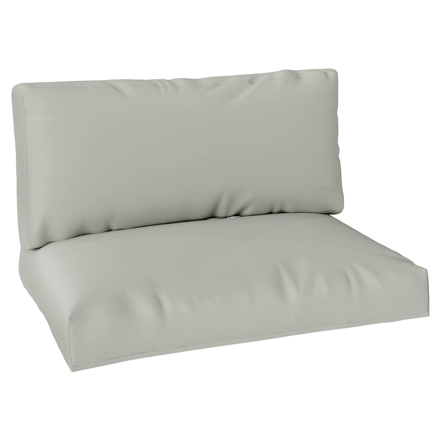 Two Piece Seat Pallet and Back Cushions - Light Grey