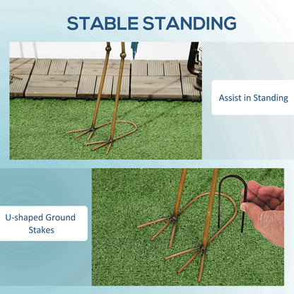 Crane Garden Ornaments, 2 PCS Steel Garden Statue Set Gifts