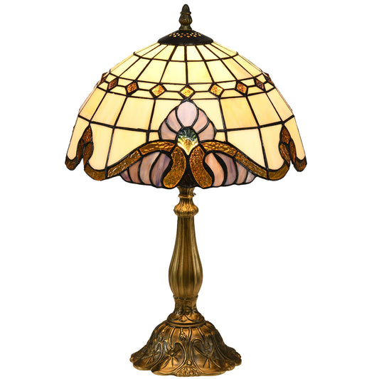 Tiffany Stained Glass Table Lamp, Handmade Antique Bedside Lamp, Decorative Night Light for Bedroom, Living room, Home