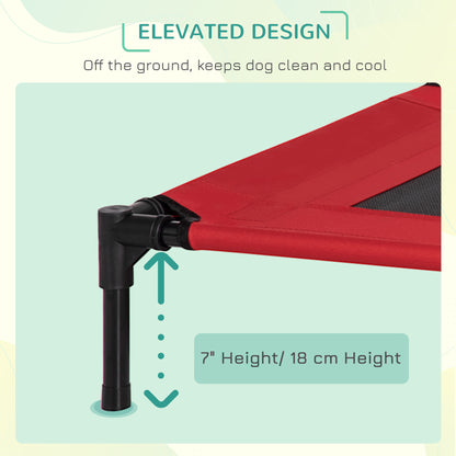 Raised Dog Bed, Lightweight Cat Elevated Lifted Portable w/ Breathable Mesh