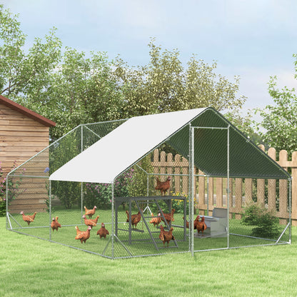 Chicken Activity Play with Swing Set for 3-4 Chickens, Wooden Chicken Coop, Grey