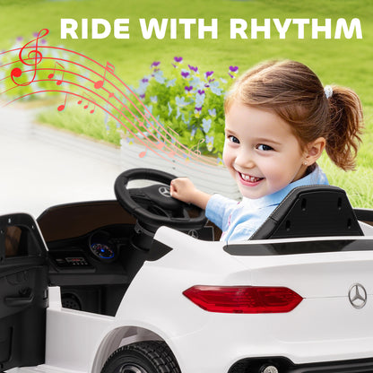 Mercedes-Benz GLC Licensed Kids Ride on Car with Remote Control, Soft Start, MP3, LED Headlights, White