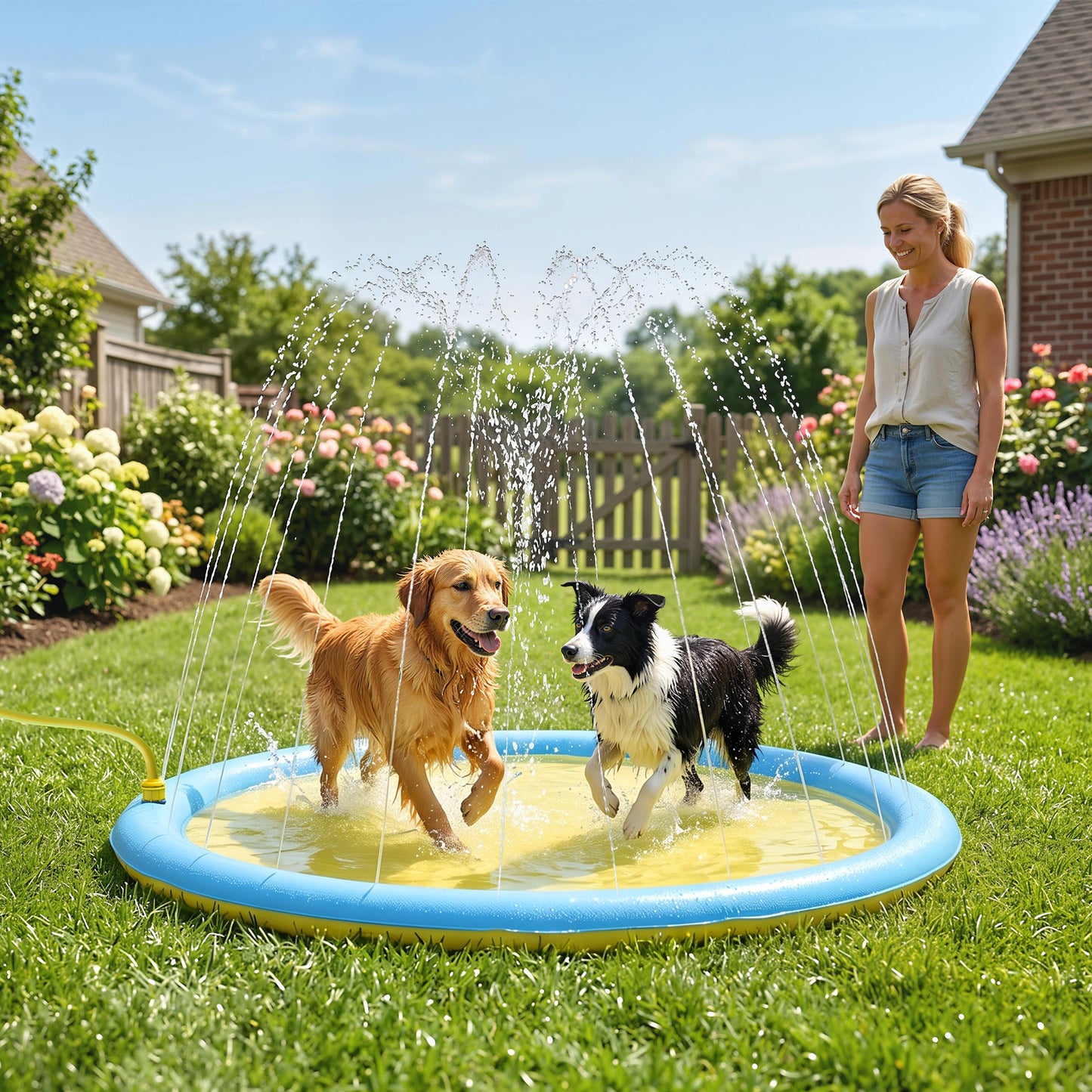 Dog Splash Pad for Garden, Patio, Summer Fun, 170 cm