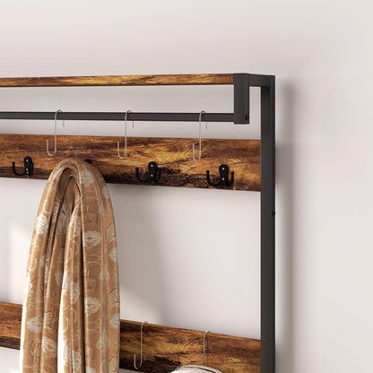 Industrial-Style Multi-Use Hallway Tree - Brown/Black
