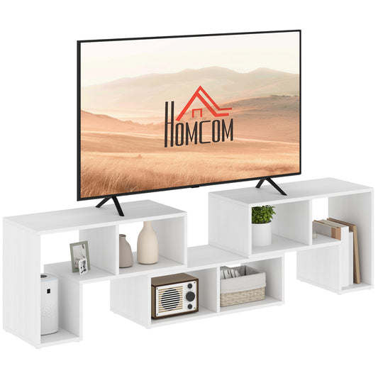 Three-Block Modular TV Stand - White Wood-Effect