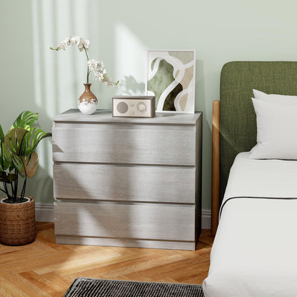 Chest of Three Drawers - Grey Wood Effect
