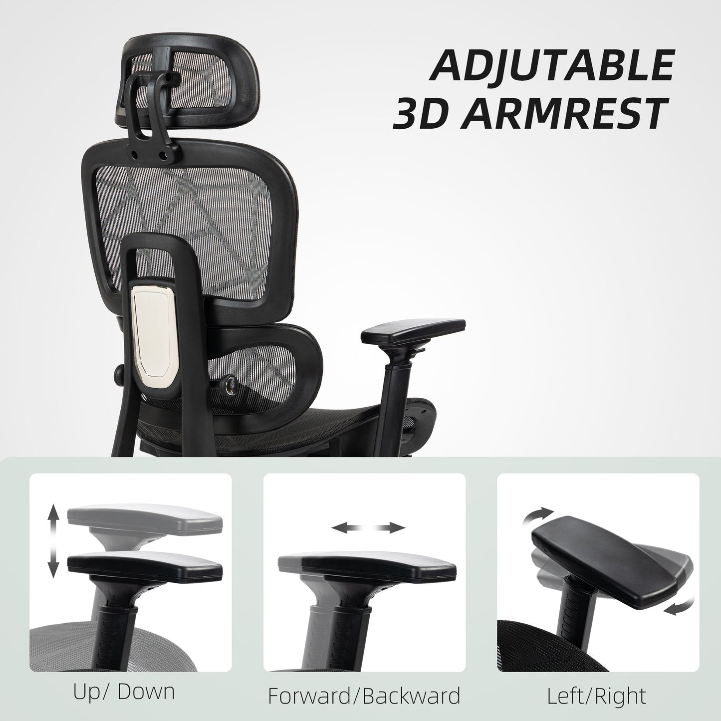 Multi-Adjustable Mesh Office Chair - Black