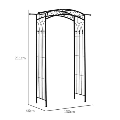 211cm Height Metal Garden Arch Arbor for Wedding Decor for Climbing Plants and Outdoor Decoration