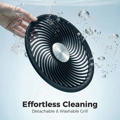 20 dB Silent Standing Fan for Bedroom, 42" Pedestal Fan with Remote, 90° Oscillating, 8 Speeds, Remote Control, Black