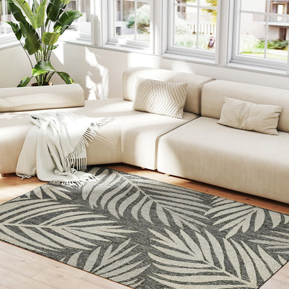 UV Resistant Indoor & Outdoor Area Rug, Easy-Cleaning Machine Washable Rug for Patio, Garden, Kitchen