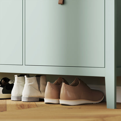 Modern Four-Drawer Shoe Cabinet - Green