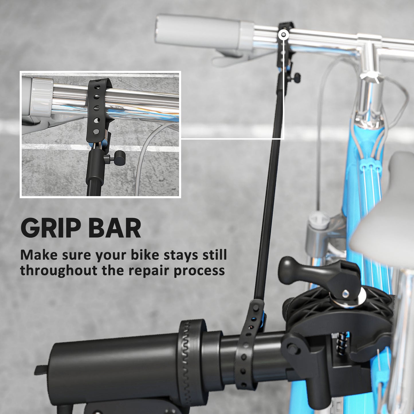 Bike Repair Stand, Max Load 40kg, Foldable, Height Adjustable, for Road Bike, Mountain Bike, E-bike