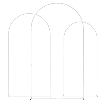 Wedding Arch Frame Set, Metal Balloon Arch Stand Set, Balloon Arch Stand Set for Birthday Party, 2.2, 2, 1.8 m White