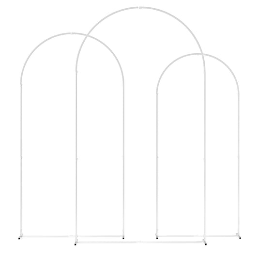 Wedding Arch Frame Set, Metal Balloon Arch Stand Set, Balloon Arch Stand Set for Birthday Party, 2.2, 2, 1.8 m White