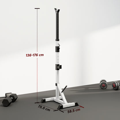 Weights Bar Barbell Rack Squat Stand Adjustable Portable Weight Lifting Max Load 200kg