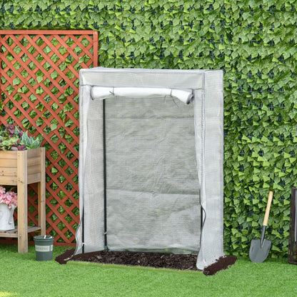 100 x 50 x 150cm Tomato Greenhouse with Roll-up Door, Mini Greenhouse with PE Cover