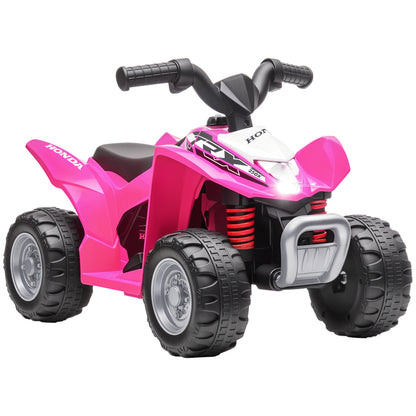 Honda Licensed Kids Electric Quad Bike, 6V ATV Ride On for Ages 1.5-3 Years, Pink