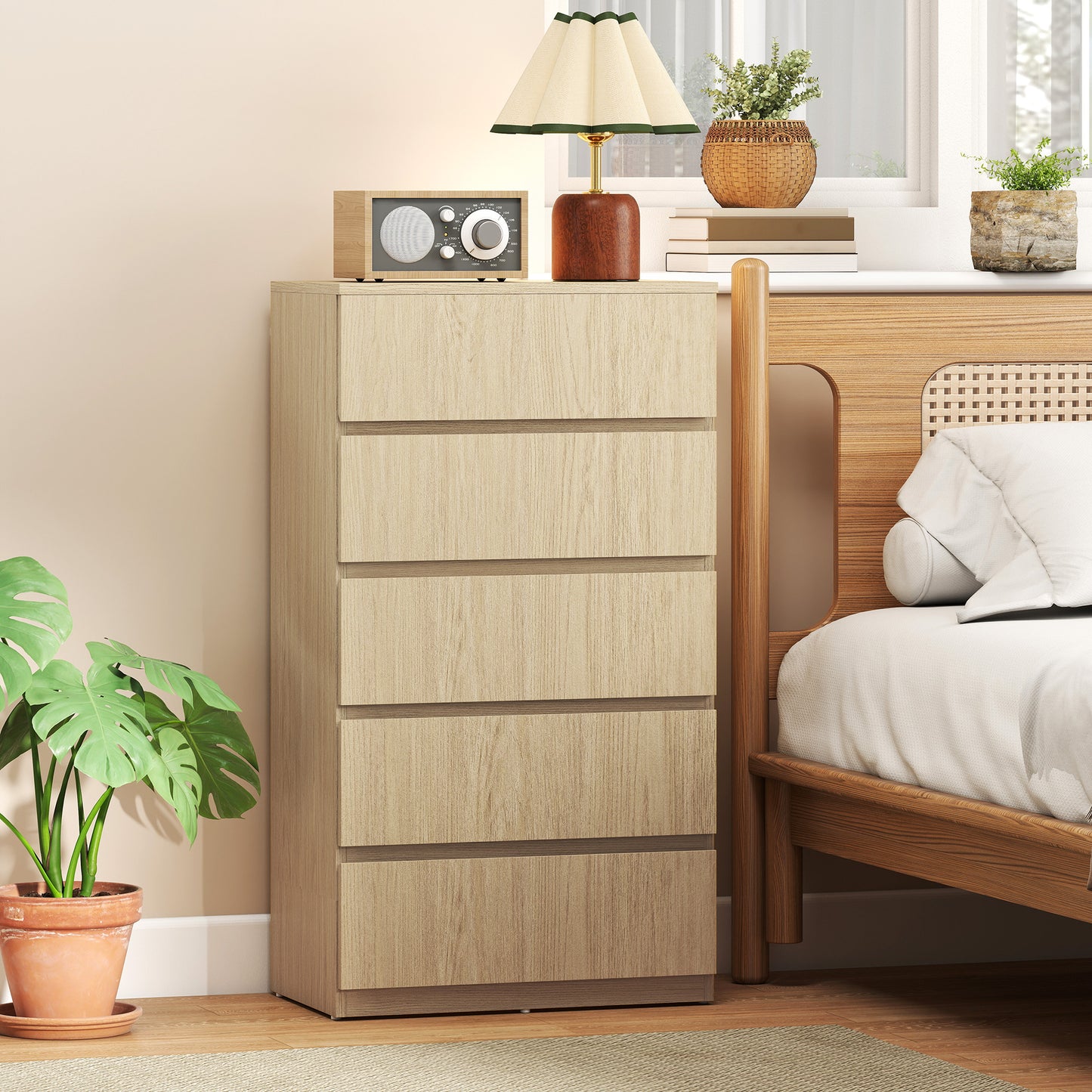Chest of Drawers, 5-Drawer Storage Cabinets, Modern Dresser, Storage Drawer Unit for Bedroom