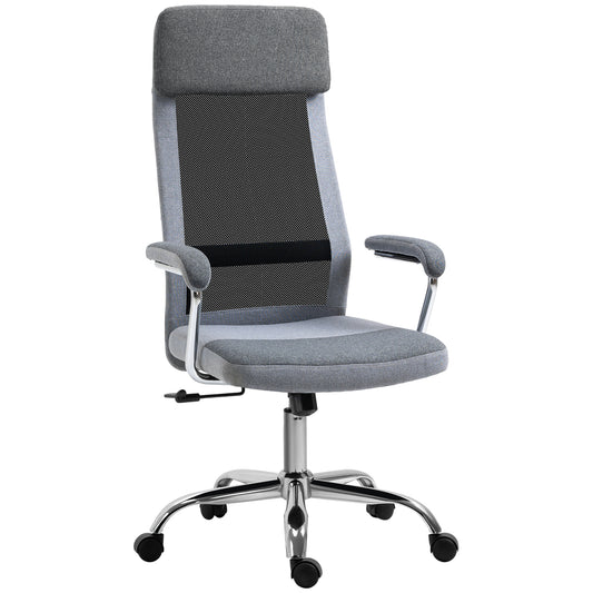 Office Chair, Ergonomic Desk Chair, High Back Computer Chair with Adjustable Height, Swivel Rolling Wheels