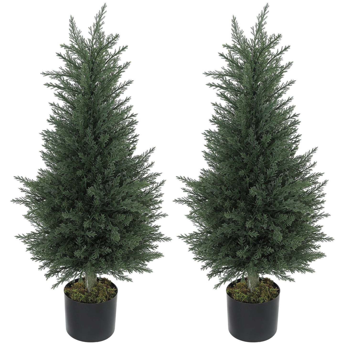 Artificial Cypress Tree, 90 cm Fake Cypress Tree with Plastic Pots