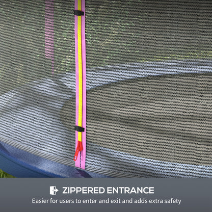 10ft Trampoline Net Replacement with 6 Plastic Pole Covers, Weather-Resistant Trampoline Netting Replacement