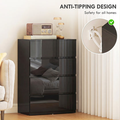 Chest of Drawers, 4-Drawer Storage Cabinets, Modern Dresser, Storage Drawer Unit for Bedroom