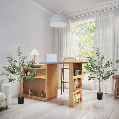 Set of Two Silk Leaf Artificial Olive Trees