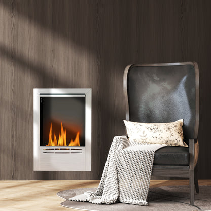 Stainless Steel Bioethanol Fire - Silver Tone