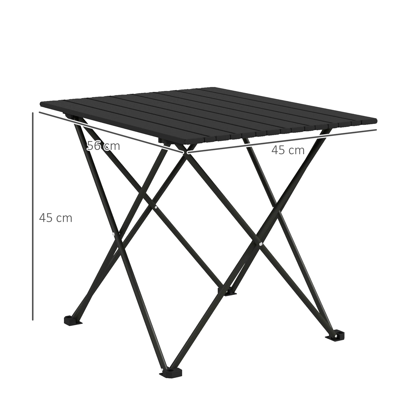 Folding Camping Table, Lightweight Metal Picnic Table with Carry Bag, Foldable Table for Outdoor Camping, Picnic, Hiking