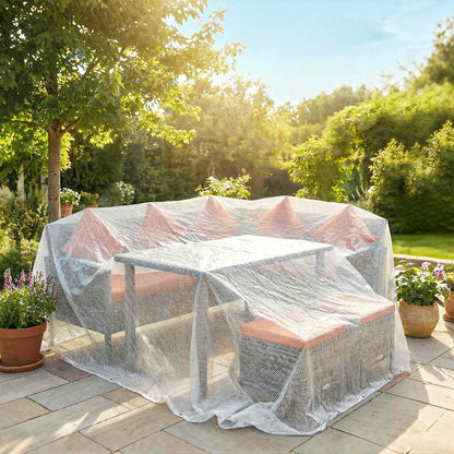 4 x 6m Waterproof Tarpaulin, Heavy Duty 140GSM Tear-Resistant PE Tarp with Reinforced Grommets, UV Protected Cover