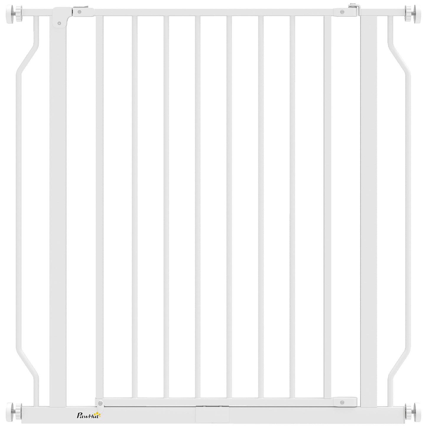 Extra Wide Dog Gate, with Door Pressure, for Doorways, Hallways, Staircases - White